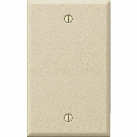 AMERELLE 1-Gang Standard Stamped Steel Blank Wall Plate, Ivory Wrinkle C982BIV